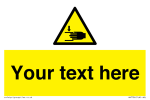 Custom warning crushing of hands